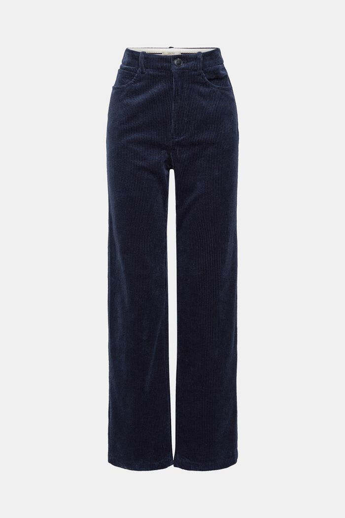 Pantalon en velours côtelé de coton, NAVY, detail image number 2
