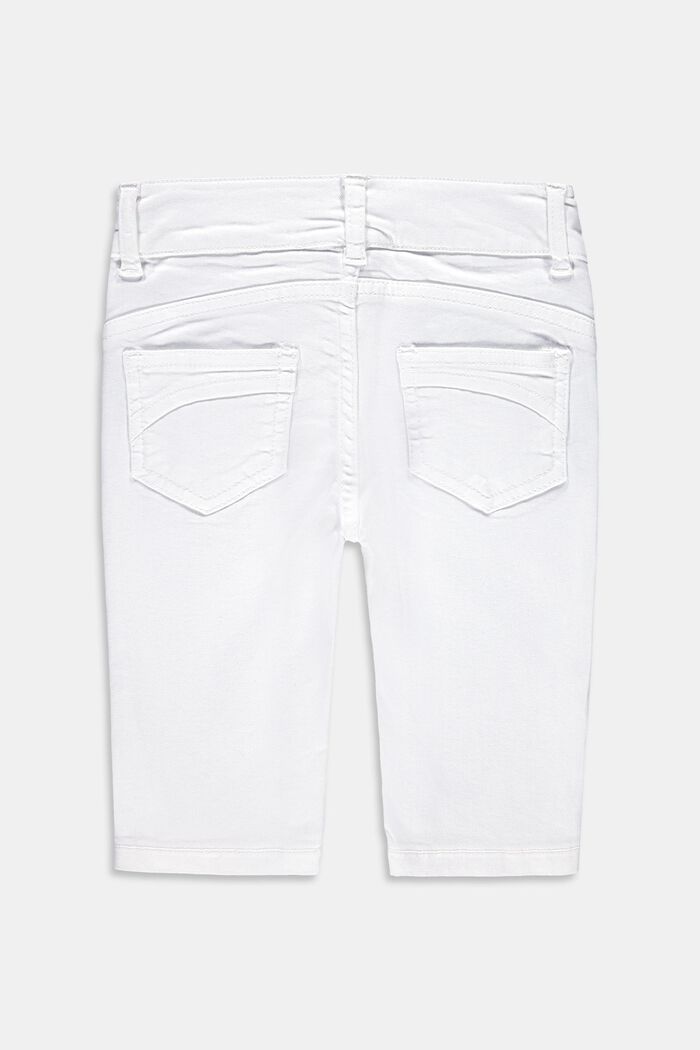 Pantalon corsaire à taille ajustable, WHITE, detail image number 1