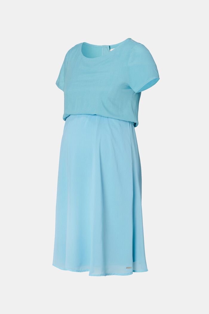 En matière recyclée : robe au look superposé, BLUE GREY, detail image number 5