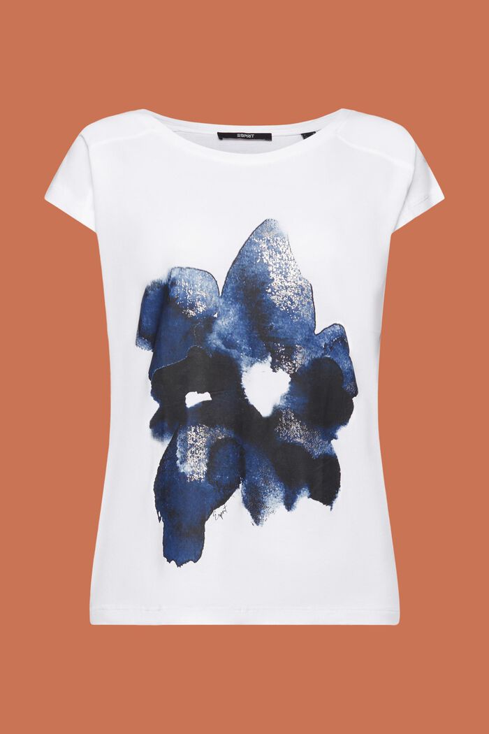 T-shirt à imprimé, LENZING™ ECOVERO™, WHITE, detail image number 6