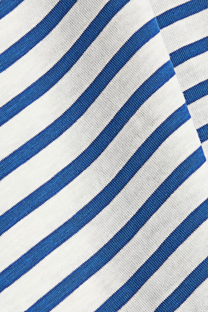 T-shirt rayé à manches longues en coton, BRIGHT BLUE, detail image number 4