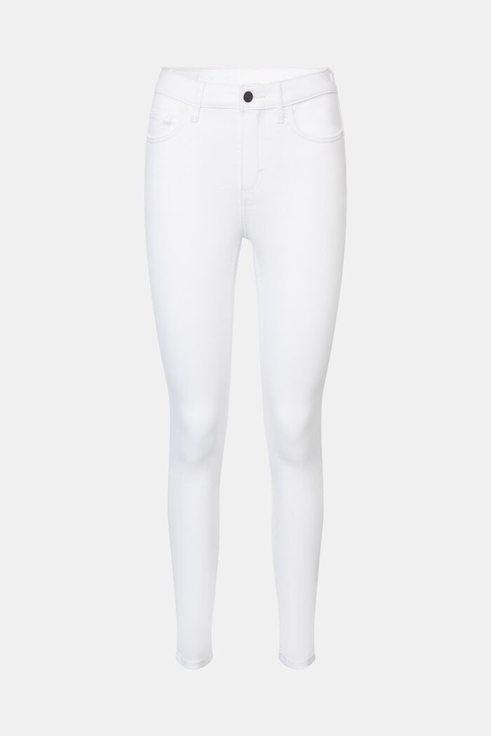 Jean Skinny à taille haute, WHITE, detail image number 7