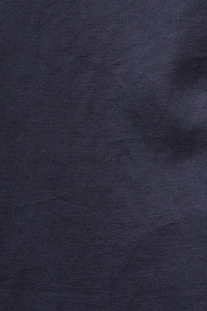 Jupe-culotte cropped en coton et lin, NAVY, detail image number 6