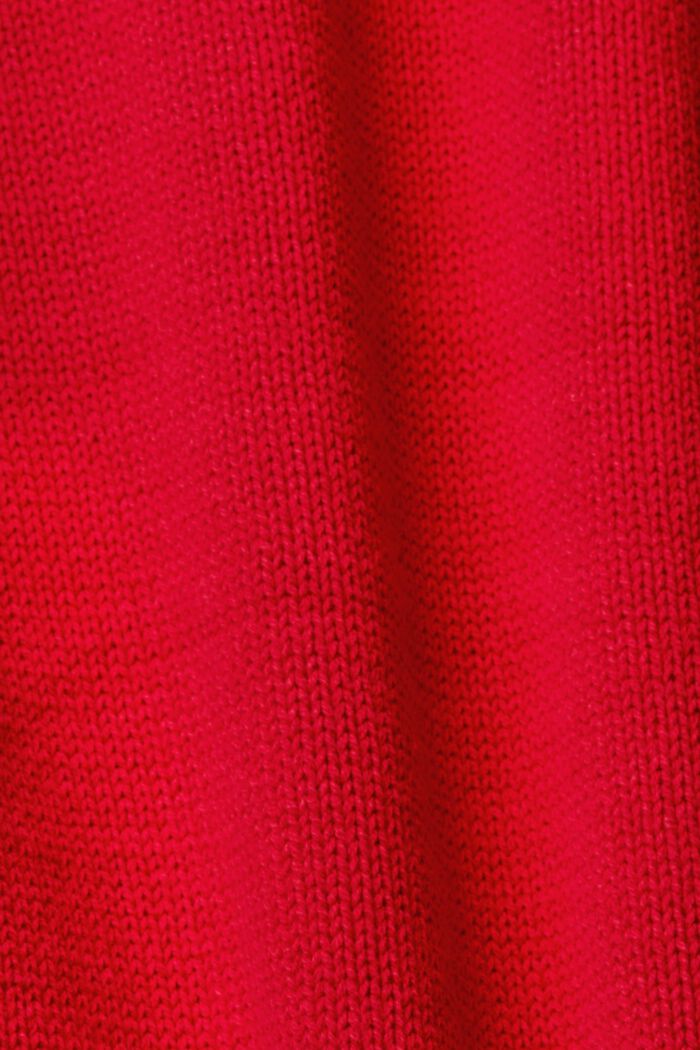 Robe-pull à col cheminée, DARK RED, detail image number 4