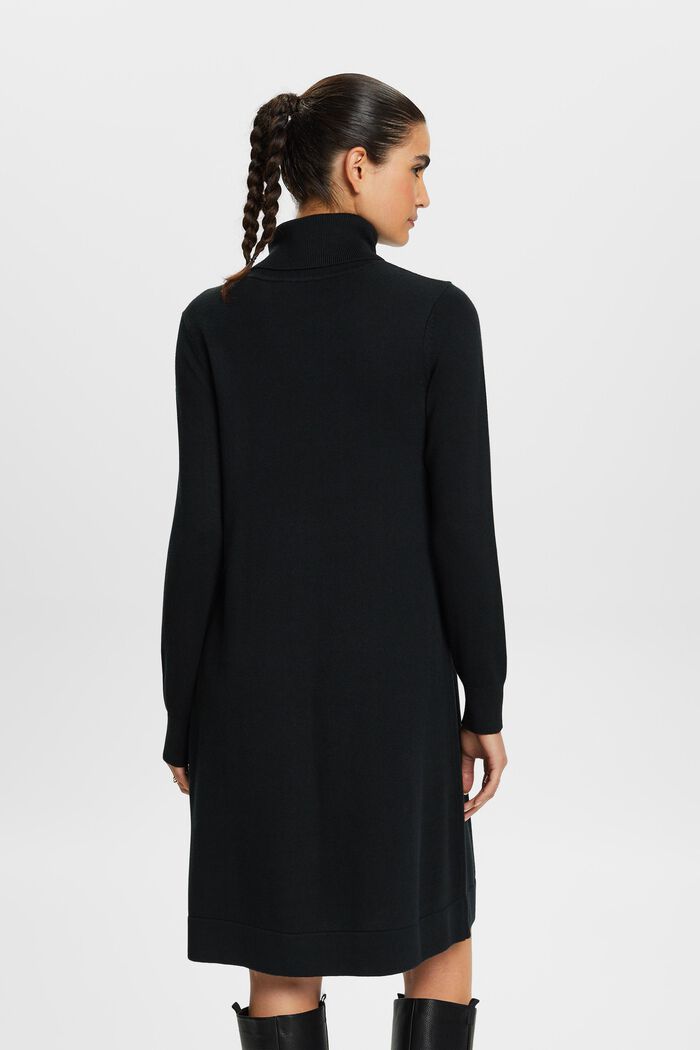 Mini-robe en maille à col roulé, BLACK, detail image number 4