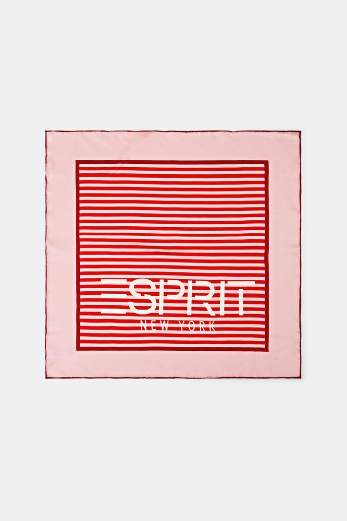 Bandana carré imprimé en soie, PASTEL PINK, detail image number 2