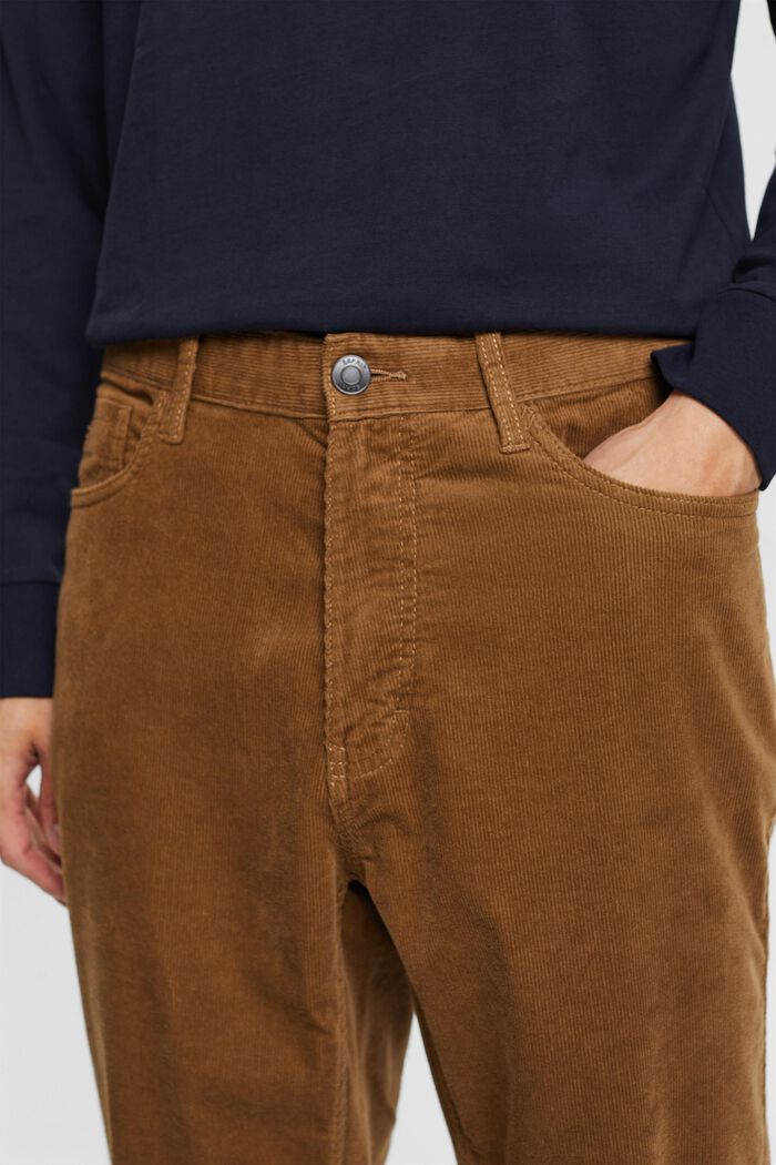 Pantalon en velours côtelé de coupe Straight Fit, BARK, detail image number 2