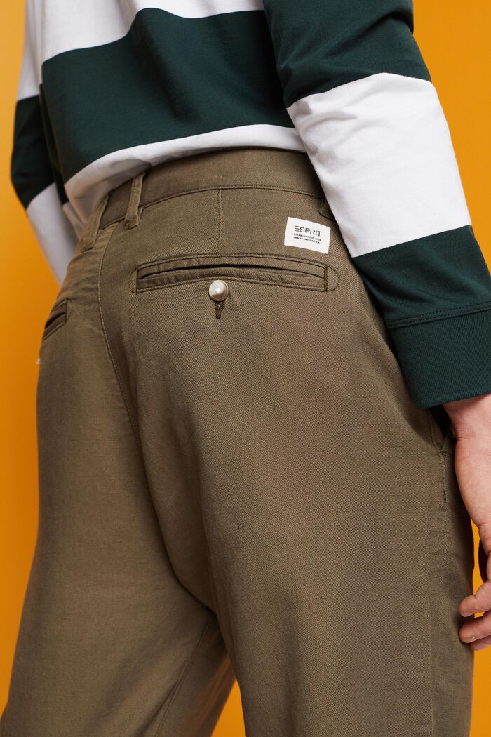Short de style chino, DUSTY GREEN, detail image number 4