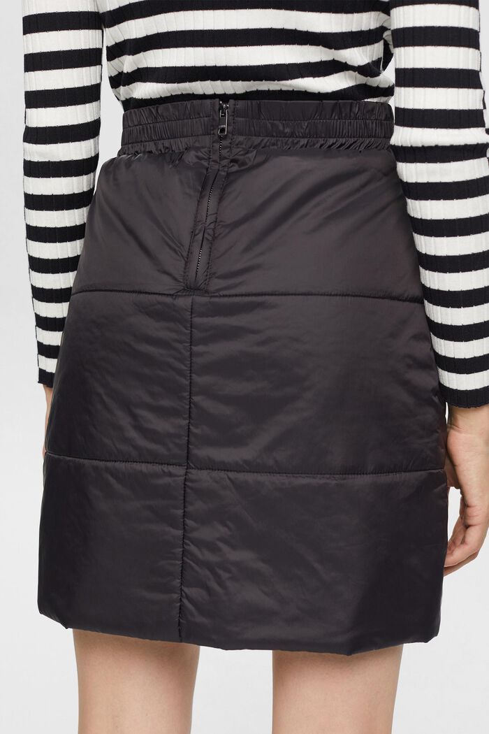 Mini-jupe matelassée, BLACK, detail image number 4
