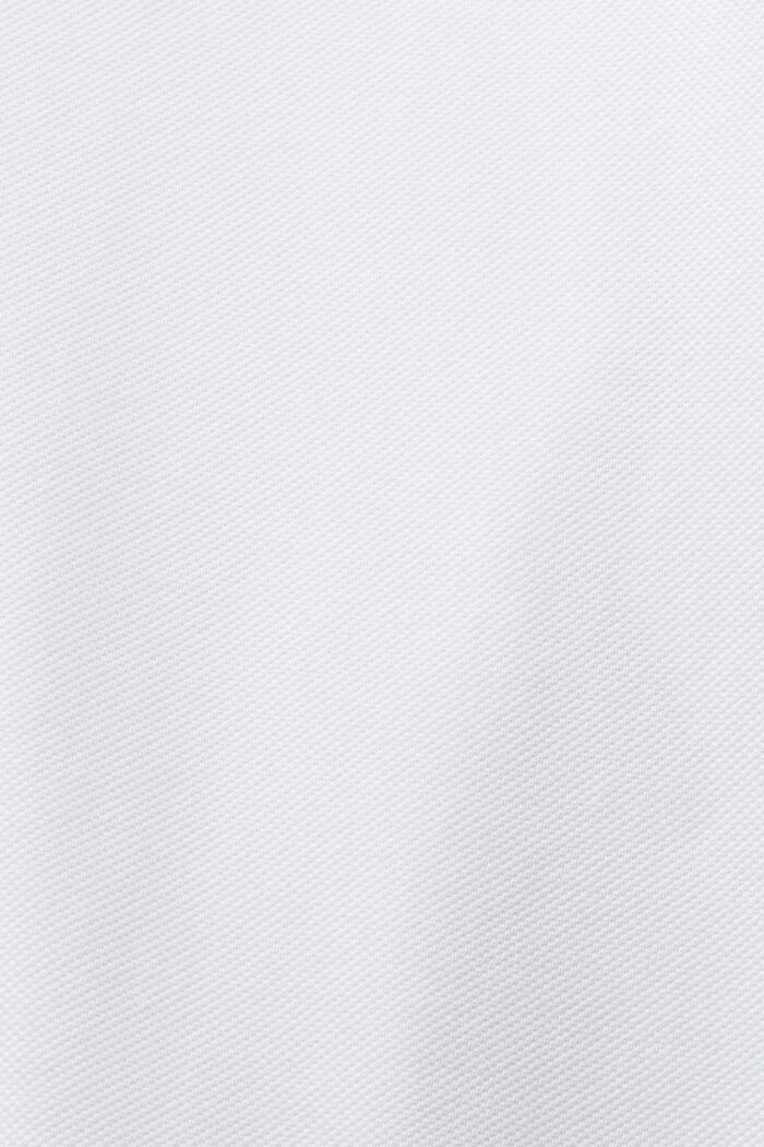 Polo en maille piquée de coton, WHITE, detail image number 5