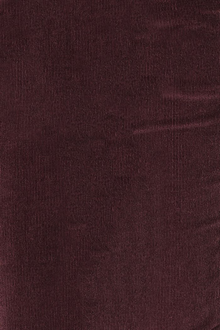 Pantalon en velours côtelé de coton stretch à ceinture de maintien, COFFEE, detail image number 1