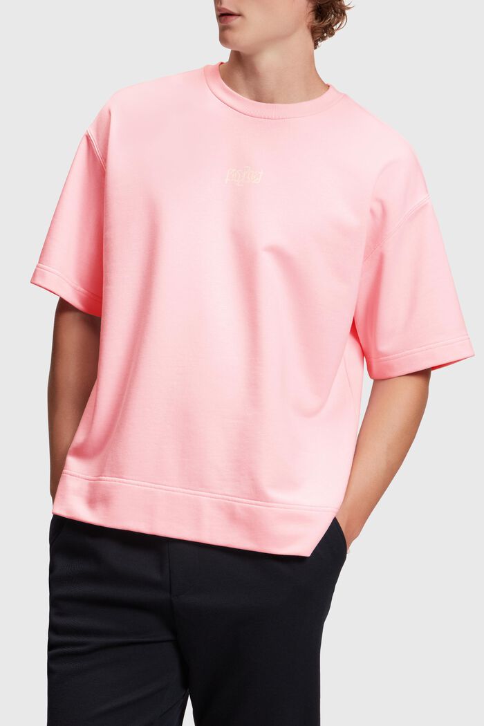 Sweat-shirt fluo de coupe Relaxed Fit à imprimé, LIGHT PINK, detail image number 0