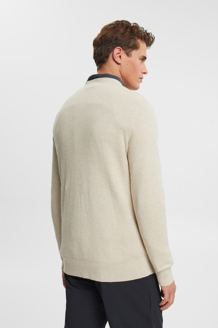 Pull-over rayé, LIGHT TAUPE, detail image number 3