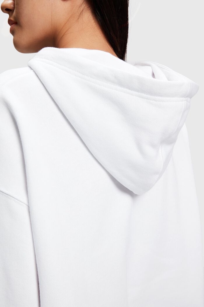 Sweat-shirt unisexe à capuche, WHITE, detail image number 6