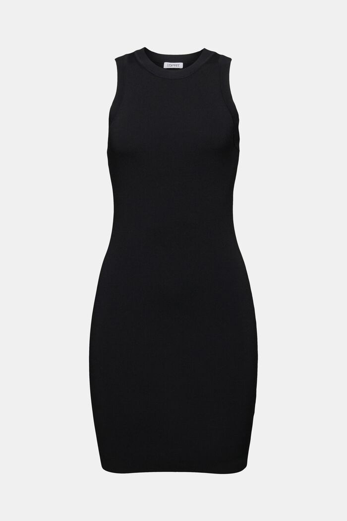 Mini-robe sans manches en maille, BLACK, detail image number 5