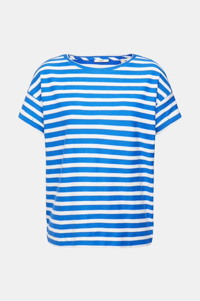 T-shirt à rayures, BRIGHT BLUE, overview