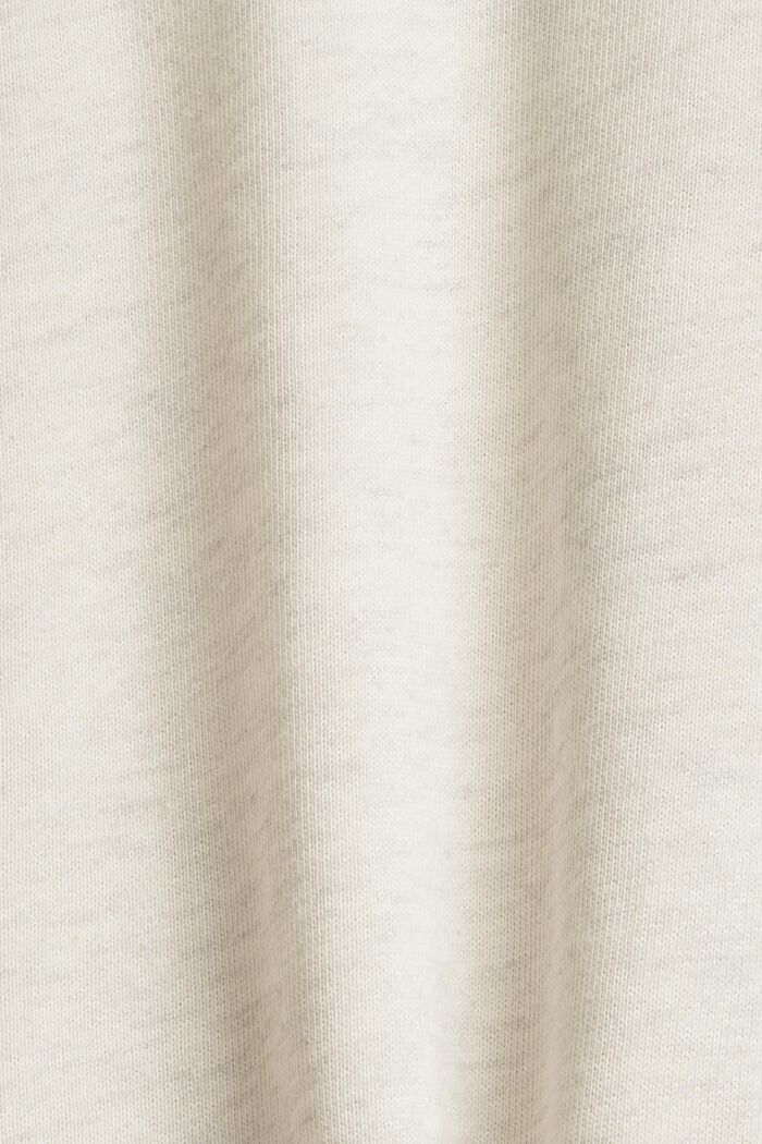 Sweat à capuche et manches courtes en coton mélangé, PASTEL GREY, detail image number 4