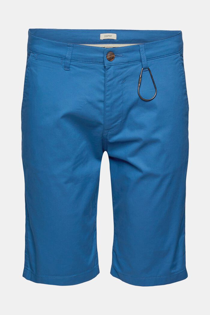 Pantalon court en coton biologique, BLUE, overview