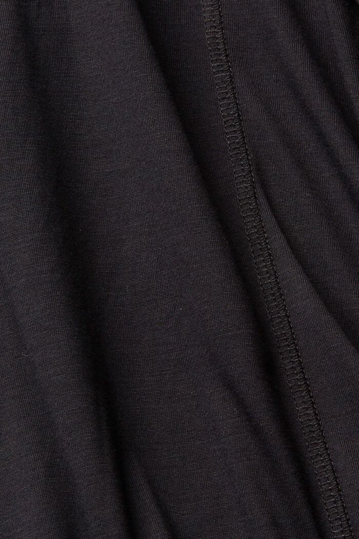 T-shirt à manches longues et capuche, LENZING™ ECOVERO™, BLACK, detail image number 1