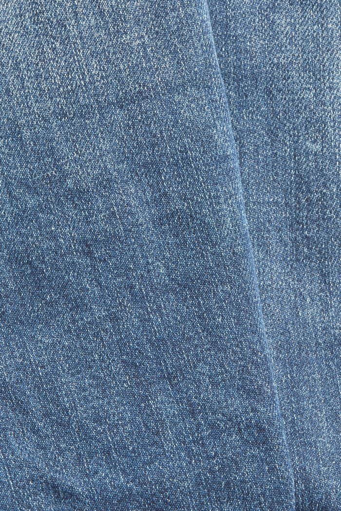 En coton biologique et chanvre : le jean boyfriend d’aspect usé, BLUE DARK WASHED, detail image number 4