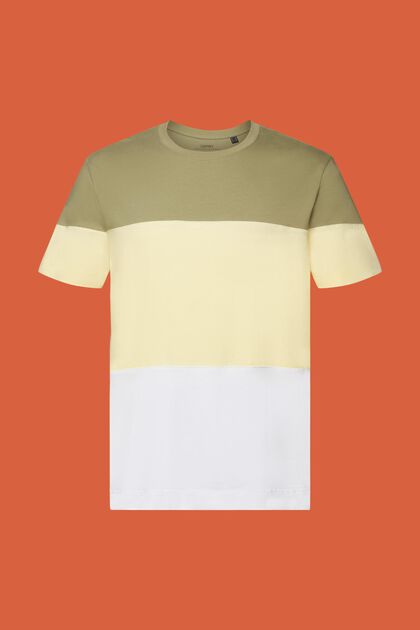 T-shirt color block, 100 % coton