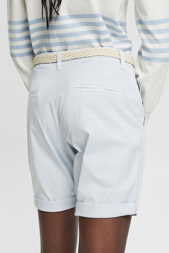 Short à ceinture tressée, PASTEL BLUE, detail image number 4