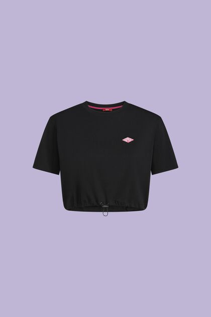 T-shirt court en jersey de coton à logo