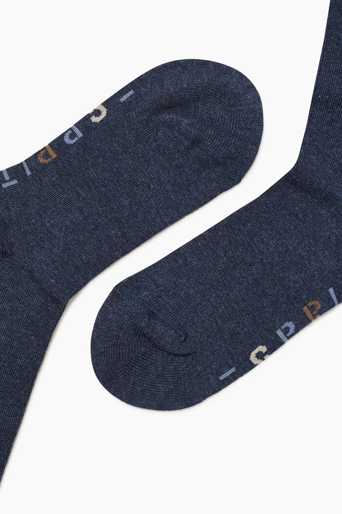 Lot de 2 paires de chaussettes hautes à logo, PETROL BLUE, detail image number 1