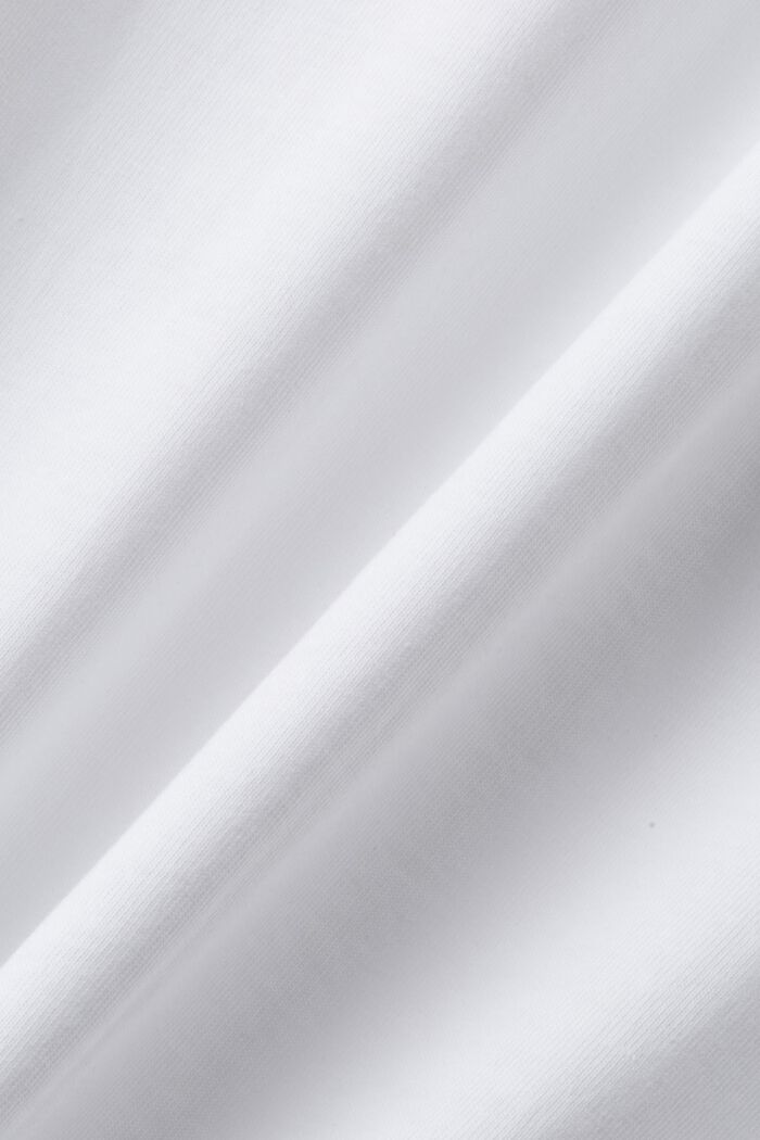 T-shirt à encolure ronde, 100 % coton, WHITE, detail image number 5