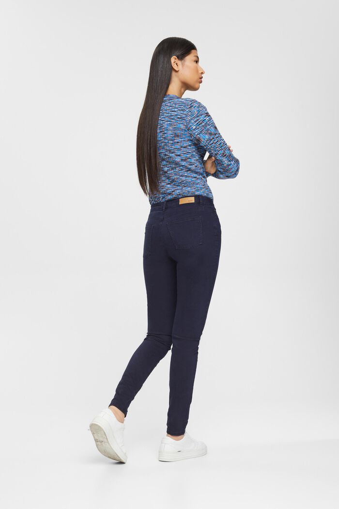 Pantalon taille mi-haute coupe Skinny Fit, NAVY, detail image number 3