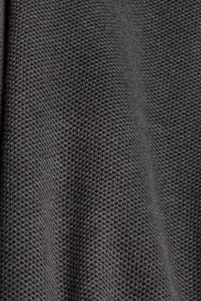 Pull-over texturé, 100 % coton biologique, DARK GREY, detail image number 4