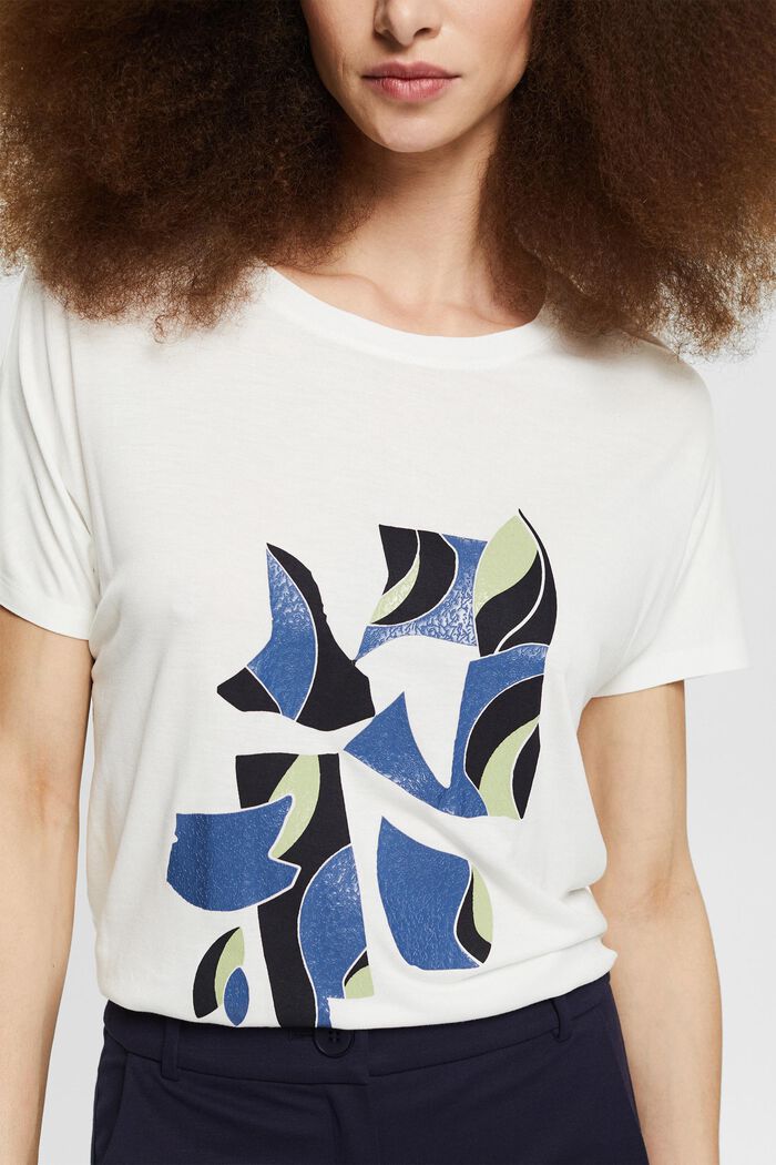 T-shirt, 100 % LENZING™ ECOVERO™, OFF WHITE, detail image number 2
