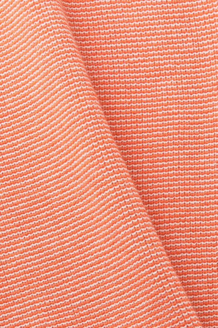 Pull-over rayé à col montant, ORANGE RED, detail image number 5