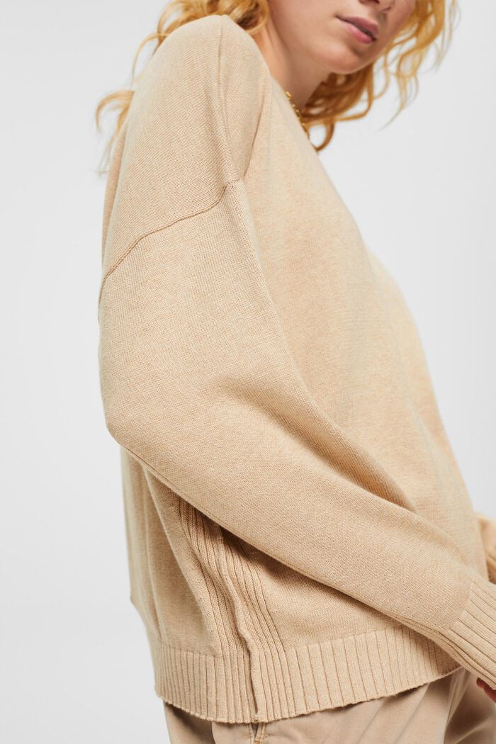 Pull-over rayé, CREAM BEIGE, detail image number 2