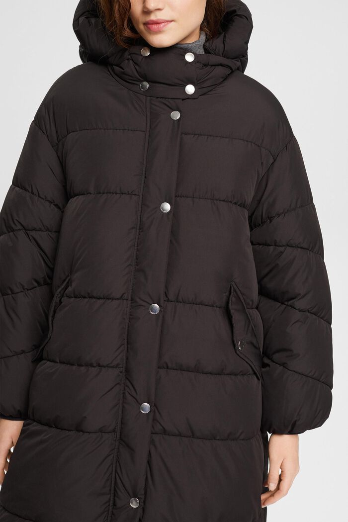 Manteau matelassé à capuche amovible, BLACK, detail image number 2