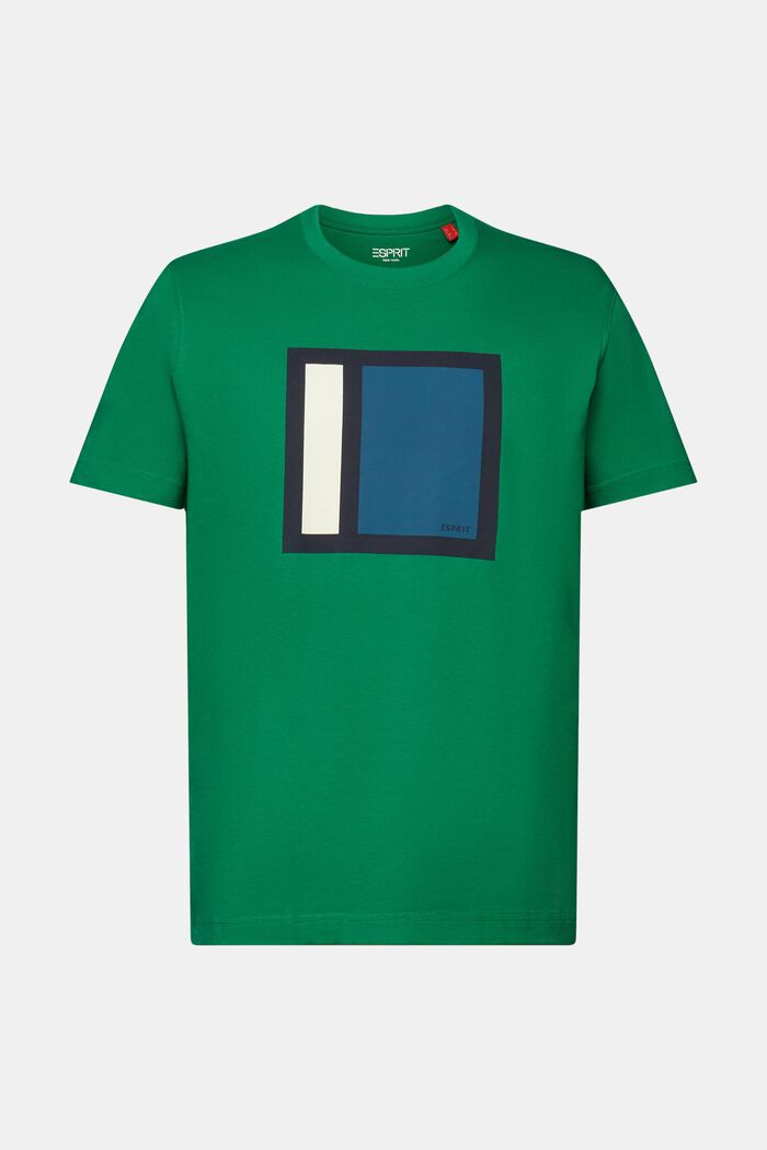 T-shirt graphique en jersey de coton, DARK GREEN, detail image number 6