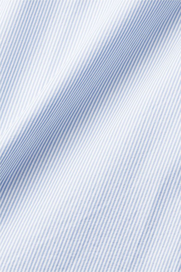 Chemise en coton à rayures tennis et col Mao, GREY BLUE, detail image number 4