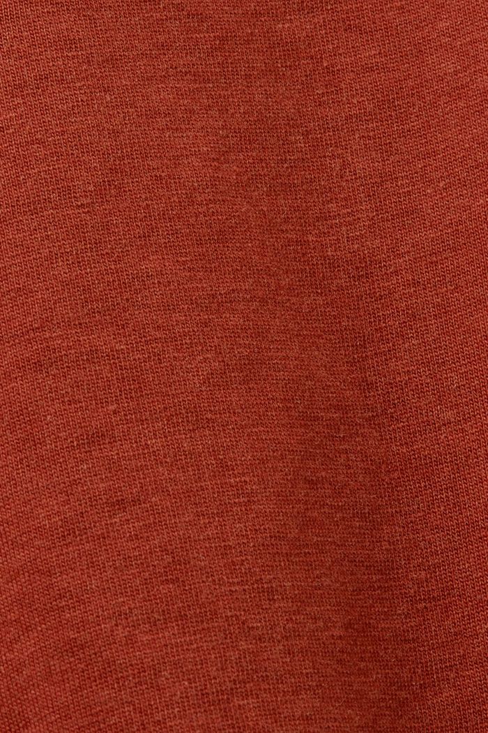 T-shirt de coupe raccourcie à plis, TERRACOTTA, detail image number 5