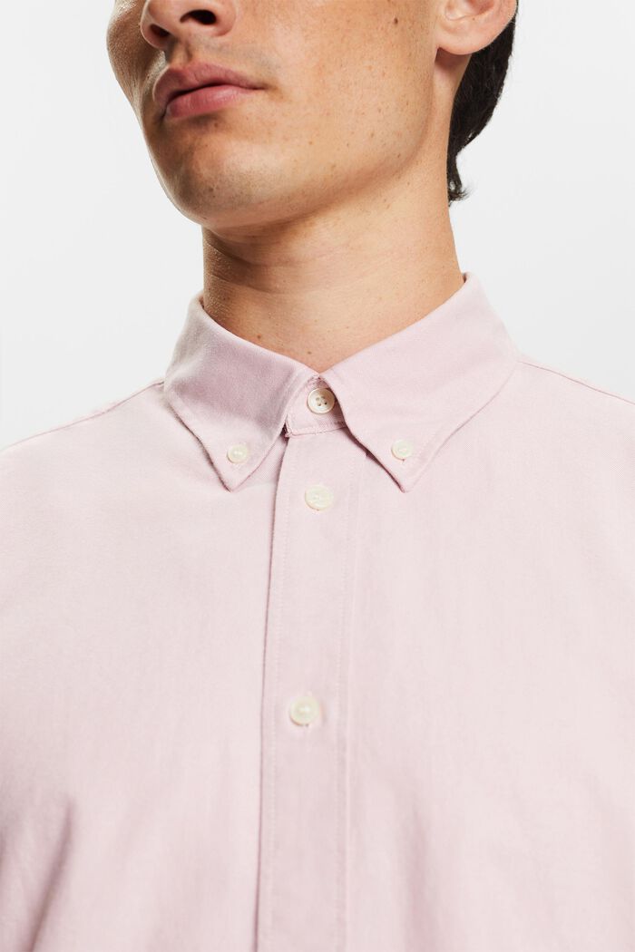 Chemise à col boutonné en popeline de coton, OLD PINK, detail image number 1