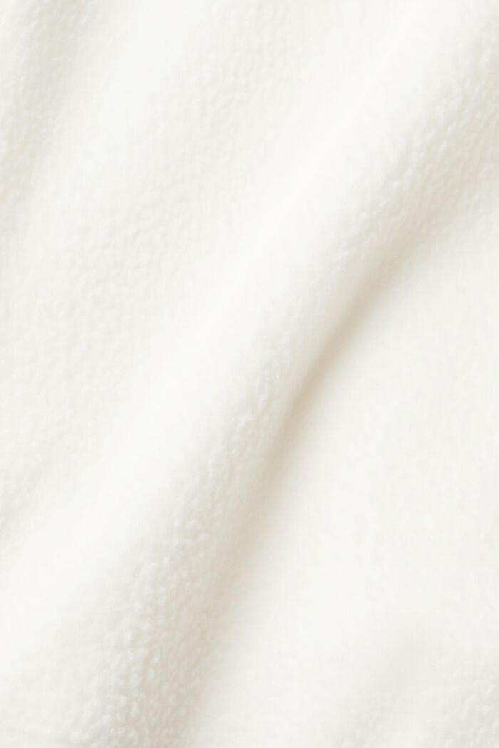 Sweat-shirt de style collégien en molleton d’aspect peluche, OFF WHITE, detail image number 5