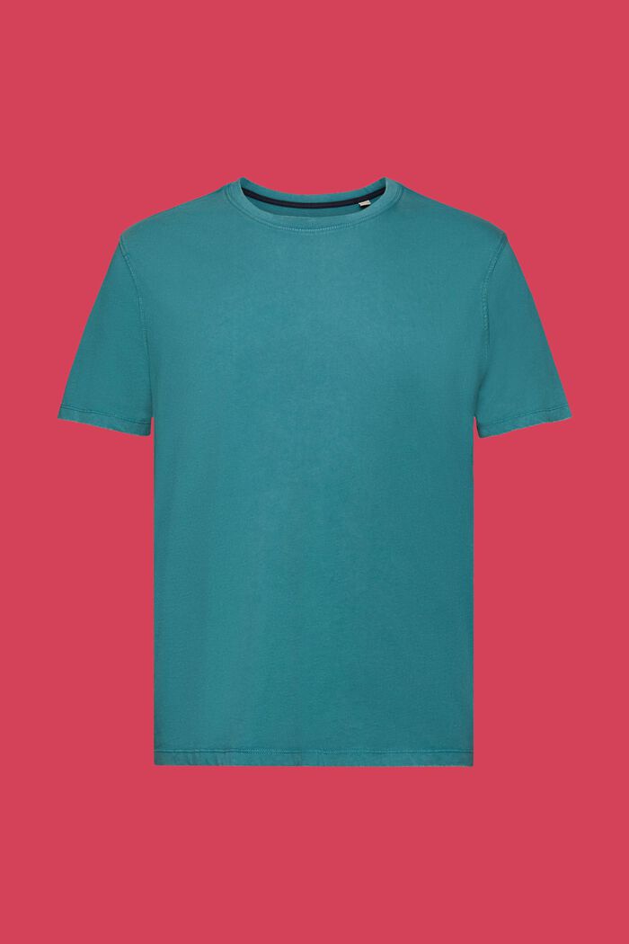 T-shirt en jersey teint en pièce, 100 % coton, TEAL BLUE, detail image number 5