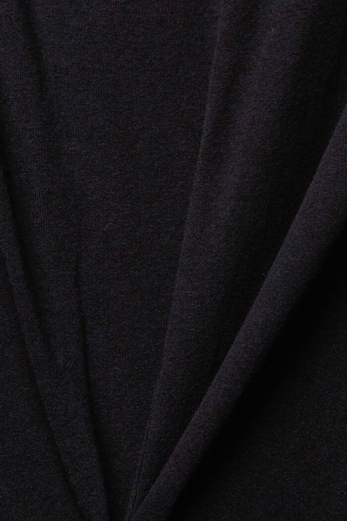 Cardigan en maille en maille de coupe ouverte, LENZING™ ECOVERO™, BLACK, detail image number 4