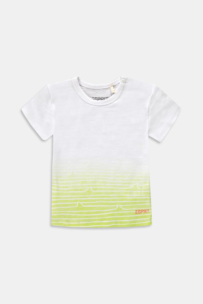 T-shirt à dégradé de couleurs, 100 % coton biologique, WHITE, detail image number 0