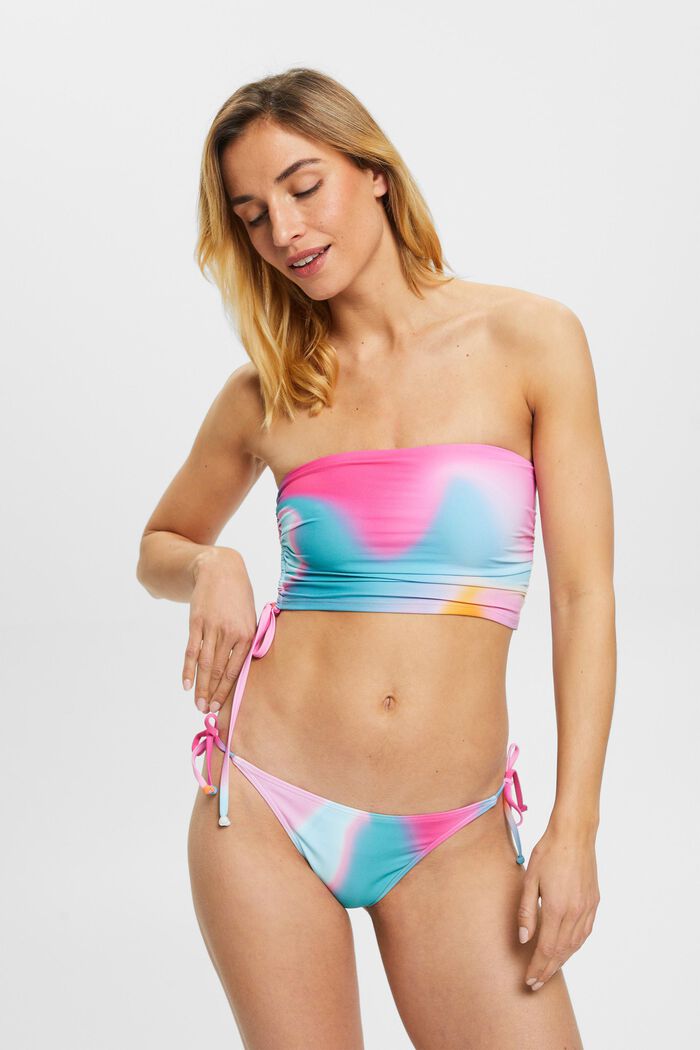 Bas de bikini mini à motif tie-dye, PINK, detail image number 0