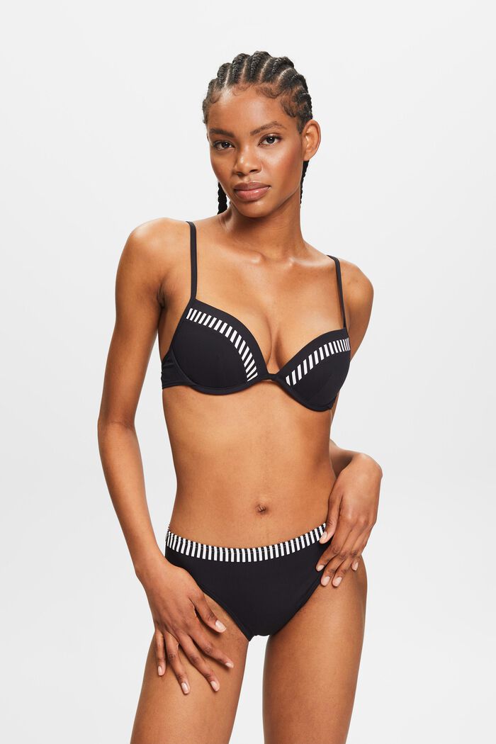 Bas de bikini taille mi-haute, BLACK, detail image number 0