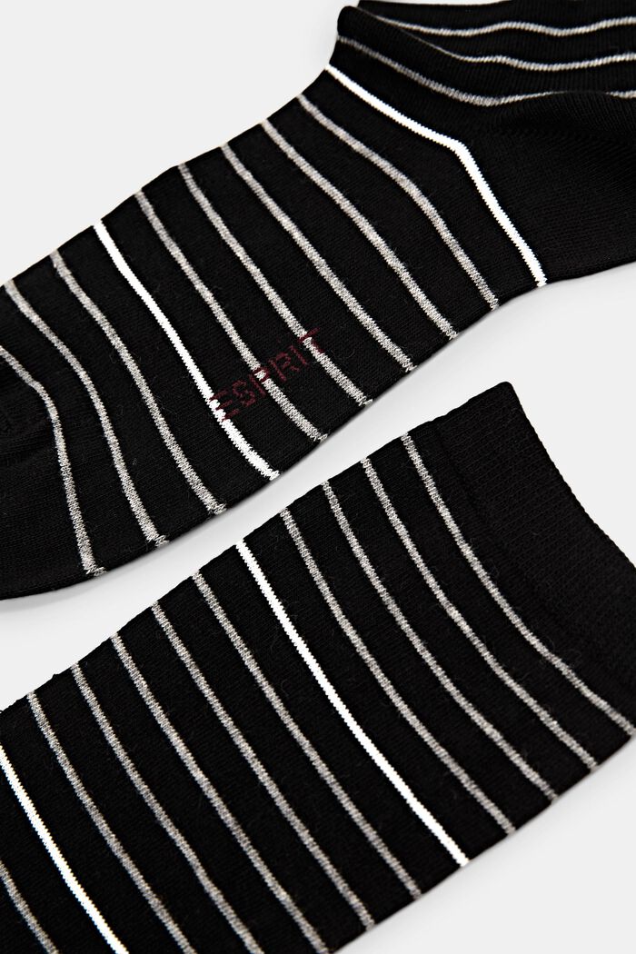Lot de 2 paires de chaussettes rayées, BLACK, detail image number 1