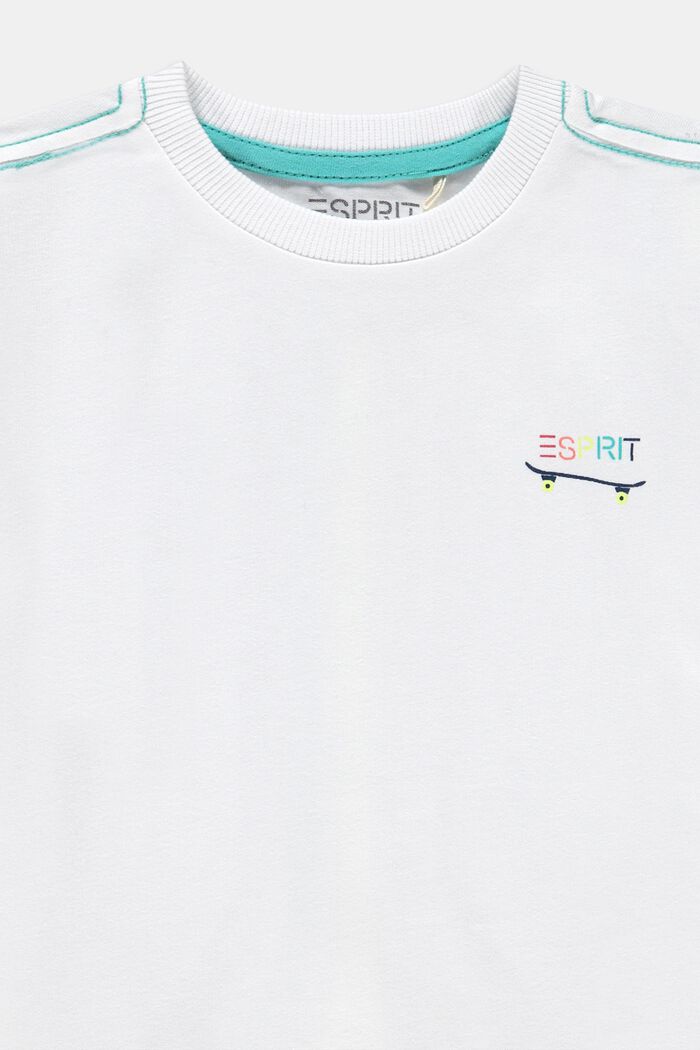 T-shirt à imprimé skate, 100 % coton, WHITE, detail image number 2