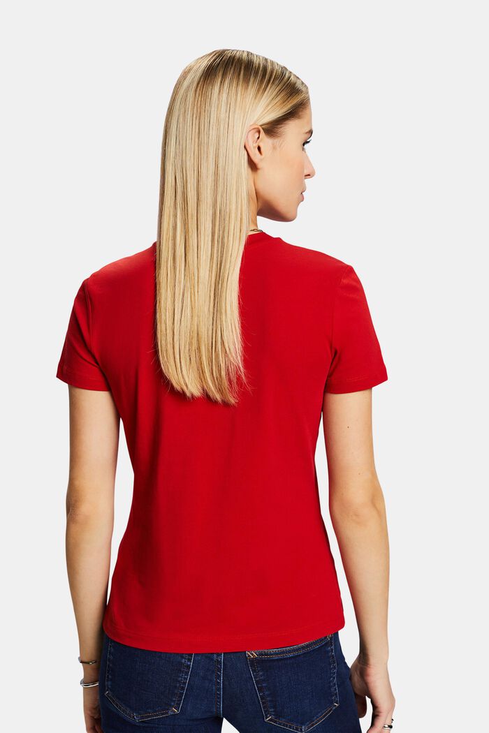 T-shirt à col ras-du-cou, DARK RED, detail image number 2