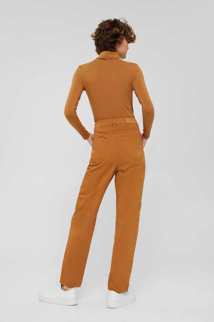 Pantalon taille haute, coton biologique, BARK, detail image number 3