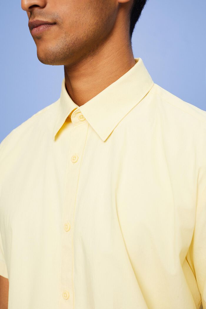 Chemise à manches courtes et col boutonné, LIGHT YELLOW, detail image number 2